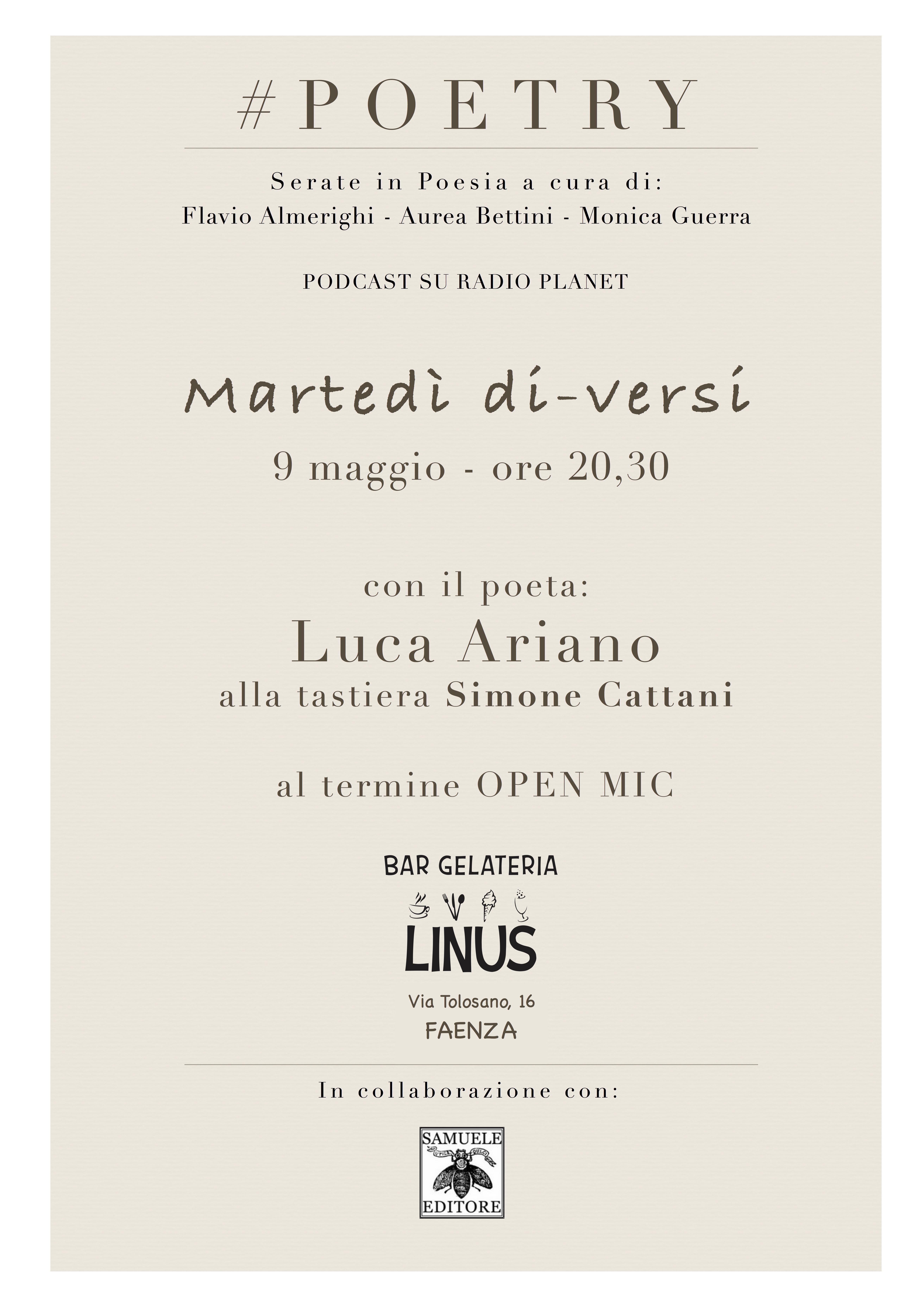 Copia di 9 maggio Luca Ariano #POETRY Linus