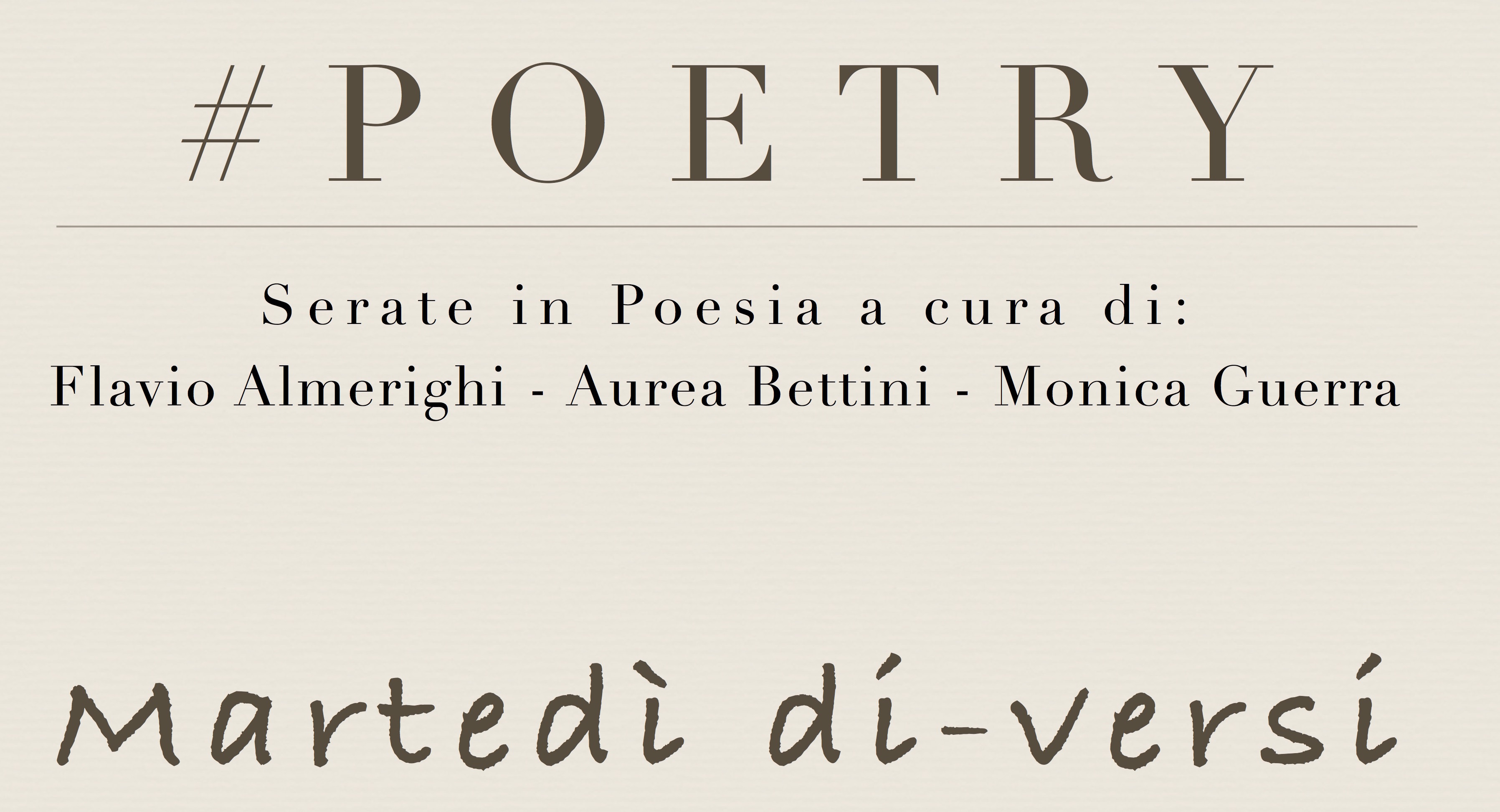 #POETRY – MARTEDÌ DI-VERSI LUCA ARIANO