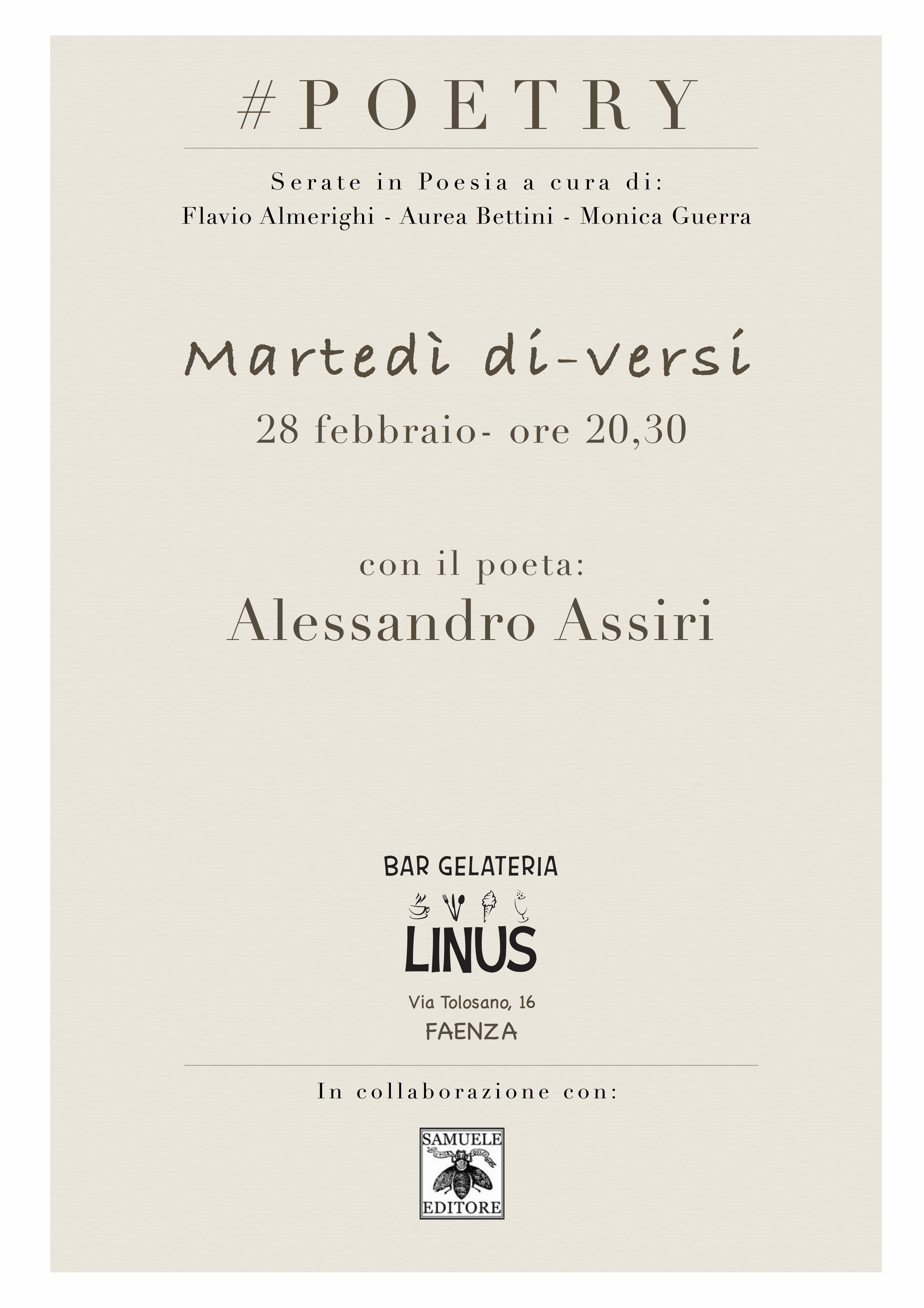 28 feb Alessandro Assiri #POETRY Linus jpeg